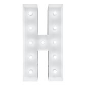 4ft Metal Light Up Marquee Letters “H” - White