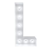 4ft Metal Light Up Marquee Letters “L” - White