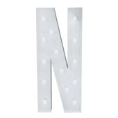 4ft Metal Light Up Marquee Letters “N” - White