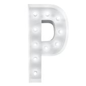 4ft Metal Light Up Marquee Letters “P” - White