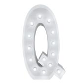 4ft Metal Light Up Marquee Letters “Q” - White