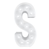 4ft Metal Light Up Marquee Letters “S” - White