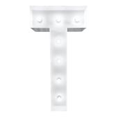 4ft Metal Light Up Marquee Letters “T” - White