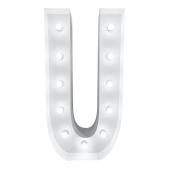 4ft Metal Light Up Marquee Letters “U” - White