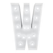 4ft Metal Light Up Marquee Letters “W” - White