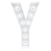 4ft Metal Light Up Marquee Letters “Y” - White