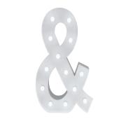 4ft Metal Light Up Marquee Ampersand “&” - White