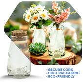 Decostar™ Glass Milk Bottle with Cork 4 1/8" - 96 Pieces