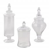 Glass Candy Jars with lid 3pc/set