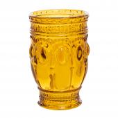 Decostar™ Embossed Glass Cup 5" 10oz 6pc/box - Amber
