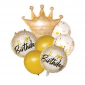 Royal Birthday Balloon Bouquet - Gold