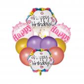 Pink Birthday Balloon Bouquet