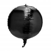 24" 4D Sphere Mylar Balloon 24pc/bag - Black