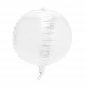 24" 4D Sphere Mylar Balloon 1pc/bag - White