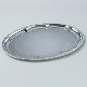 Metal Oval Serving Tray with Decorative Edge