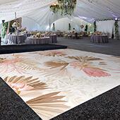 Premium Vinyl Dance Floor Wrap Custom Size - Boho Pink Flora