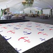 Premium Vinyl Dance Floor Wrap Custom Size - Boys Birthday Anchor