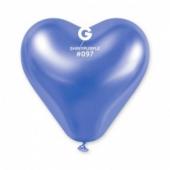 GEMAR Shiny Blue Heart 12" - 25 Pieces