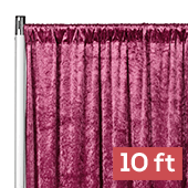 Premade Velvet Backdrop Curtain Panel - 10ft Long x 52in Wide - Mulberry