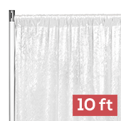 Premade Velvet Backdrop Curtain Panel - 10ft Long x 52in Wide - White