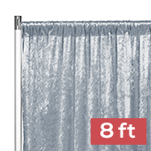 Premade Velvet Backdrop Curtain Panel - 8ft Long x 52in Wide - Dusty Blue