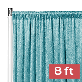 Premade Velvet Backdrop Curtain Panel - 8ft Long x 52in Wide - Peacock Teal