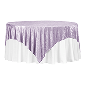 Premade Velvet Tablecloth - 85" x 85" Square - Wisteria