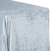 Premade Velvet Tablecloth - 90" x 132" Rectangular - Dusty Blue