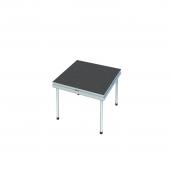 3X3 PLATFORM 24" FIXED LEGS - Aluminum/Industrial Finish