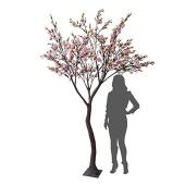 10FT Tall Large Realistic Fake Magnolia Tree w/ Leaves & 13 Interchangeable Branches - Pink