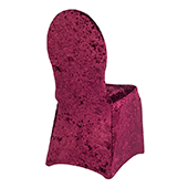 Premade Velvet Spandex Banquet Chair Cover - Burgundy