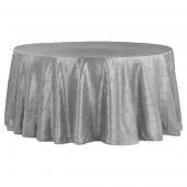 Pintuck Taffeta 120" Round Tablecloth - Silver