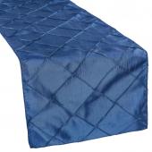 Pintuck Taffeta Table Runner - Navy Blue