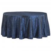 Pintuck Taffeta 120" Round Tablecloth - Navy Blue