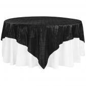 Pintuck Taffeta 90" x 90" Square Overlay - Black