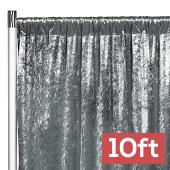 Premade Velvet Backdrop Curtain 10ft Long x 52in Wide in Charcoal