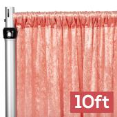 Premade Velvet Backdrop Curtain 10ft Long x 52in Wide in Coral