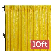Premade Velvet Backdrop Curtain 10ft Long x 52in Wide in Canary Yellow