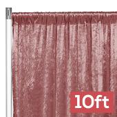 Premade Velvet Backdrop Curtain 10ft Long x 52in Wide in Dark Dusty Rose/Mauve