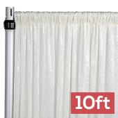 Premade Velvet Backdrop Curtain 10ft Long x 52in Wide in Ivory