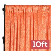 Premade Velvet Backdrop Curtain 10ft Long x 52in Wide in Orange