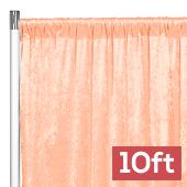 Premade Velvet Backdrop Curtain 10ft Long x 52in Wide in Peach