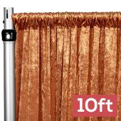 Premade Velvet Backdrop Curtain 10ft Long x 52in Wide in Rust