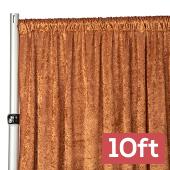 Premade Velvet Backdrop Curtain 10ft Long x 52in Wide in Terracotta