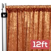 Premade Velvet Backdrop Curtain 12ft Long x 52in Wide in Rust