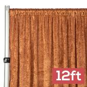 Premade Velvet Backdrop Curtain 12ft Long x 52in Wide in Terracotta