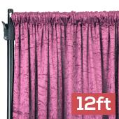 Premade Velvet Backdrop Curtain 12ft Long x 52in Wide in Violet