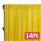 Premade Velvet Backdrop Curtain 14ft Long x 52in Wide in Canary Yellow