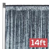 Premade Velvet Backdrop Curtain 14ft Long x 52in Wide in Dark Slate Blue