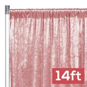 Premade Velvet Backdrop Curtain 14ft Long x 52in Wide in Dusty Rose/Mauve